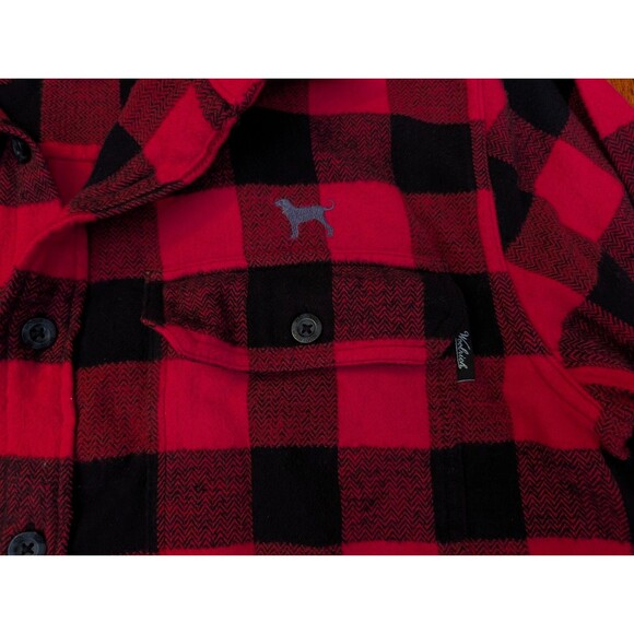 Woolrich Oxbow Bend Heavy Flannel Shirt Mens Medium Red Buffalo Plaid Cotton - Picture 2 of 8